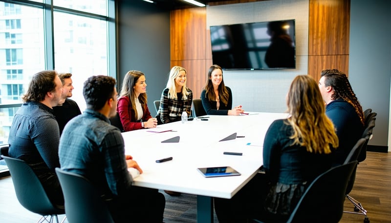 Elev8 Talent Agency facilitating executive recruitment discussions Elev8 Talent Agency facilitating executive recruitment discussions